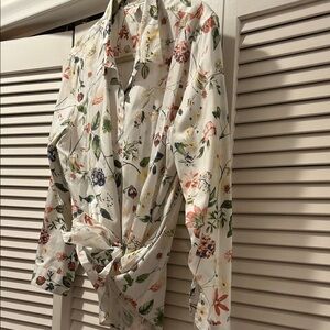 Coldwater Creek Multicolor Floral Blouse button down.